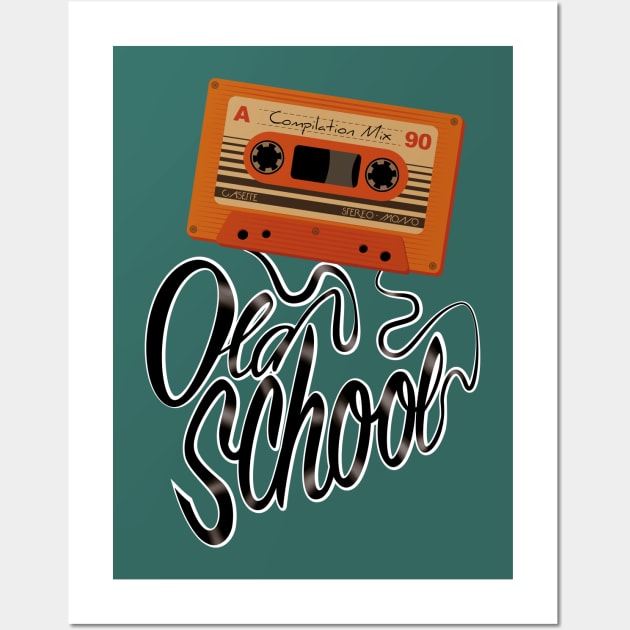 retro old school casette tape Wall Art by MissCactusArt